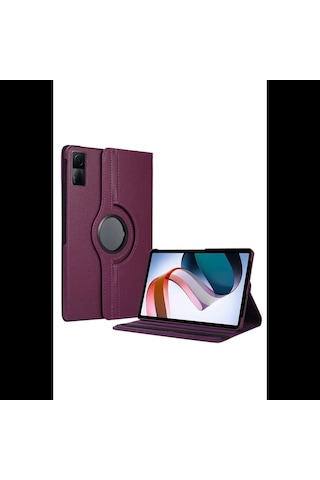 Newface Xiaomi Redmi Pad Se 4g Kılıf 360 Tablet Deri Kılıf - Mürdüm Tablet Kılıfı