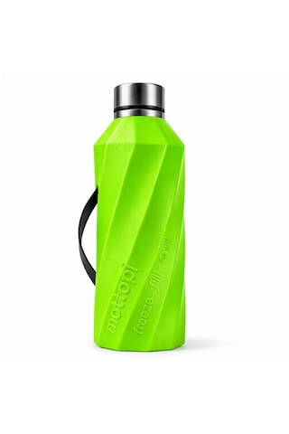 Mottopi Soğutucu Saplı Termos 1 L Cooling Bottle Dondur Doldur Soğut, Buzsuz Soğuk Su Termosu, Soğutucu Şişe, Taşınabilir Sıvı Soğutucu Açık Yeşil