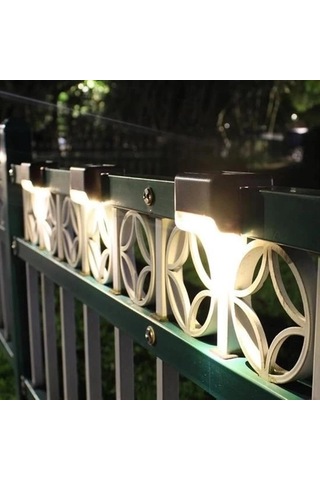 Hubrendy Kargo Solar Güneş Enerjili Şarj Edilen Köşebent Merdiven Veranda Bahçe Yolu Led Lamba Işık
