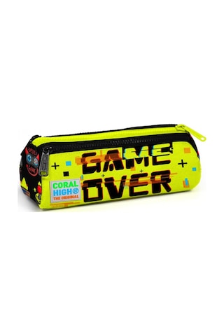 Coral High Game Over Baskılı Üç Bölmeli Kalem Çantası -Erkek Çocu Coral High Game Over Baskılı Üç Bölmeli Kalem Çantası -Erkek Çocu