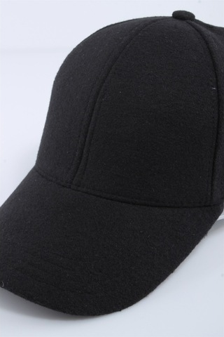 Cappello Erkek Siyah Kaşe Düz Şapka Kep Capkasr001-Siyah