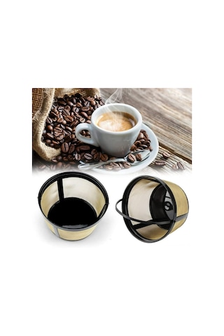 Ximistore9 2 Adet Yeniden Kullanılabilir Kahve Filtresi Sepeti - 8-12 Bardak Kapasitesi - Çeşitli Kahve Makinaları İçin Uyumlu - Lezzeti Artırır - Çevre Dostu - Kolay Temizlenir