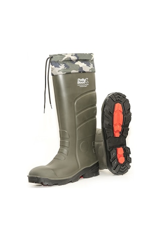 Polly Boot Galaxy Vega S4 Boğazlı Haki Renk Çelik Burunluçizme