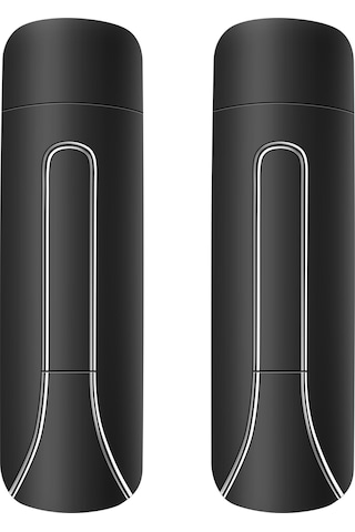 Xurunkeji 2 Adet Duvara Monte Banyo Plastik Sıvı Sabunluk 350 Ml Duş Jeli Deterjan Şampuan Şişesi Mutfak Otel İçin Siyah