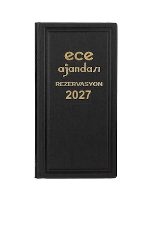 Ece 2027 Ticari Ajanda Avrasya Rezervasyon 17x33 Siyah