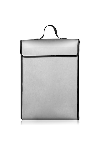 Yanmaz Belge Çanta Su Geçirmez Sıvı Silikon Malzeme Os2719 Gümüş