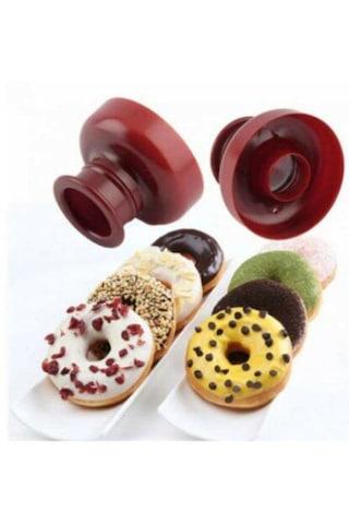 Pratik Donut Kek Kalıbı Hamur Kesici Ve Şekillendirici Aparat Pasta Ve Tatlı Kalıbı Çok Renkli