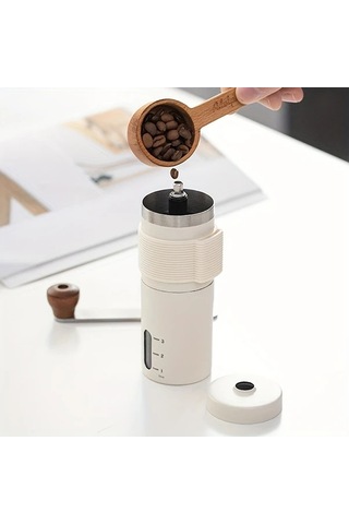 Honeybeeshop 1 Adet Manuel Kahve Değirmeni Siyah Paslanmaz Celik Konik Disli Ergonomik Sapli Kompakt Tasarim Ev Ve Seyahat Icin