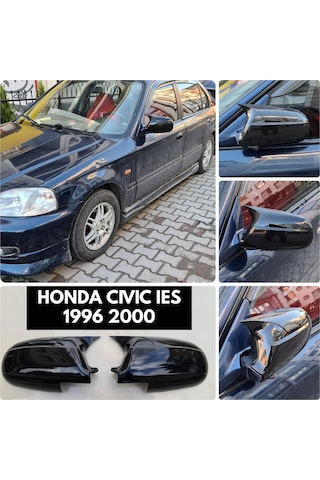 Honda Civic 1996 2000 Yarasa Ayna Kapağı - Parlak Siyah - Abs Plast