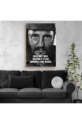 Fidel Castro Sözleri Kanvas Tablo