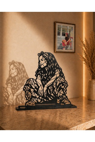 Kişiye Özel Fotoğraftan Geometrik Portre Masaüstü Dekor 20 Cm Diğer