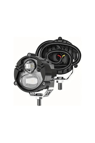 Motion003 1 Bilgisayar Kamyon Araba Led Sis Farı Yüksek Düşük Işık Kehribar Beyaz İki Renkli Motokros Lazer Spot