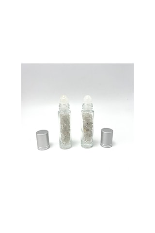 Yıldız Doğal Taş Sertifikalı Kristal Kuvars Doğal Taş Esans Şişesi + Roller Masaj Aleti 10 ML