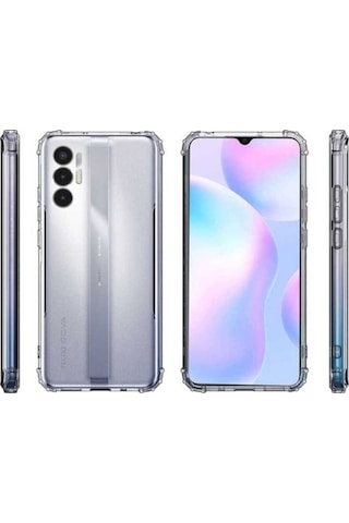 Tecno Pova 3 Kılıf Zore 2mm Anti Shock Silikon Renksiz