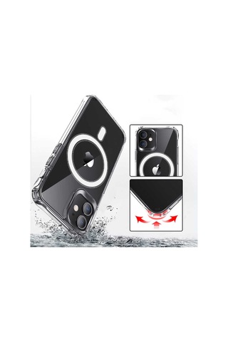 Ardemix İphone 12 Pro Uyumlu Tacsafe Wireless Kılıf-renksiz Renksiz