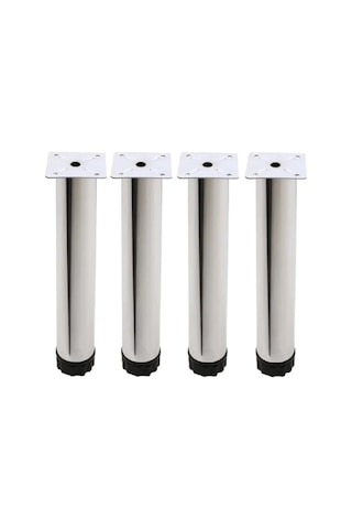 Ayarlanabilir Metal Destek Yükseltici Koltuk Ayağı 4 Adet, 25 Cm Abanoz