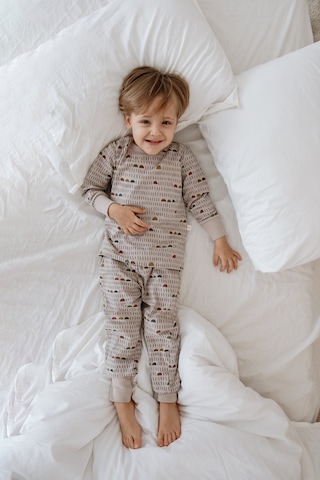 Geometrik Baskılı Color Shapes Çocuk Pijama Seti Gri