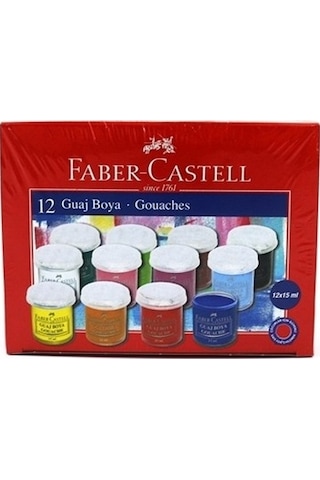 Faber Castell 12 Renk Guaj Boya 12X15Ml