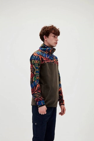 Bad Bear Mirage Half Zip Erkek Haki Sweatshirt Çok Renkli