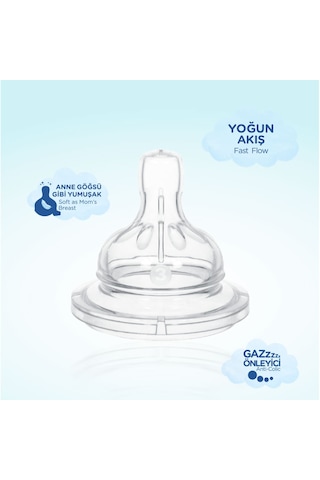 Wee Baby  Silikon Biberon Emziği Yoğun Akış No:3 18+ Ay