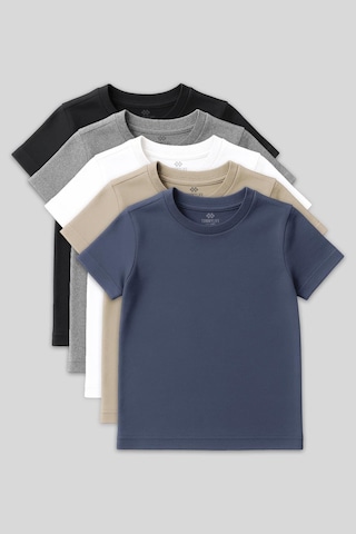 Tommy Life Standart Fit Basic O Yaka 5li Paket Unisex Çocuk T-shirt - 11328 Renkli
