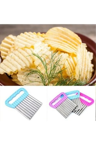 Tırtıklı Patates Ve Sebze Dilimleyici Dalga Desenli Metal Kesici