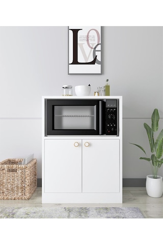 Floradesign Wen80 Çok Amaçlı Dolap /fırın Dolabı /mutfak Organizeri Beyaz