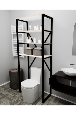 Klozet Üstü Düzenleyici Banyo Raf Beyaz