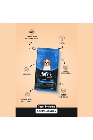 Reflex Plus Somonlu Mini ve Küçük Irk Yavru Köpek Maması 3 KG