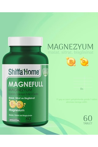 Aksu Vital Shiffa Home Magnefull Magnezyum İçeren Takviye Edici Gıda 60 Tablet
