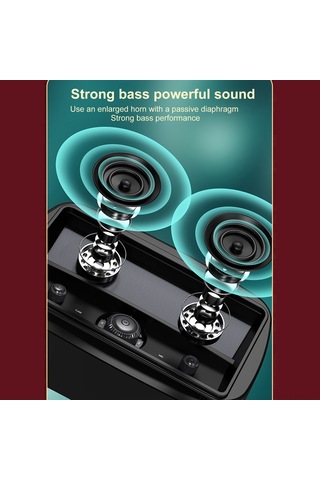 Gajeena Jy-68 Siyah Bluetooth Hoparlör, 3w 2 Stereo Ses, 1500mah Pil, Usb/aux/fm/tf/disk Desteği