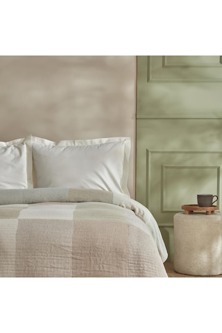 Karaca Home Cube %100 Pamuk Çift Kişilik Müslin Pike Bej Sku: Smg8690010180643 Açik Gri