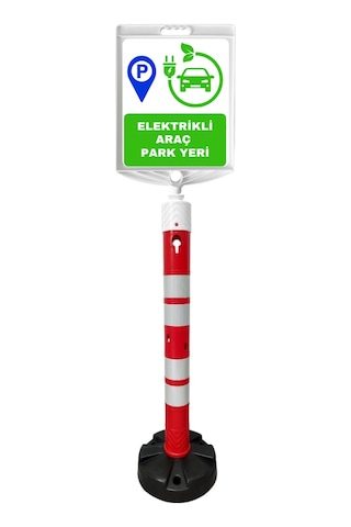 Levhalı Uyarı Dikmesi Seti 120 Cm - Kauçuk Tabanlı-set3