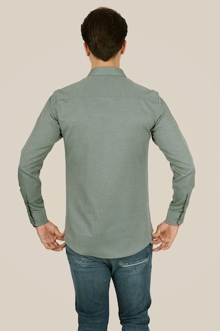 Su Yeşili Slimfit Erkek Gömlek Yeşil