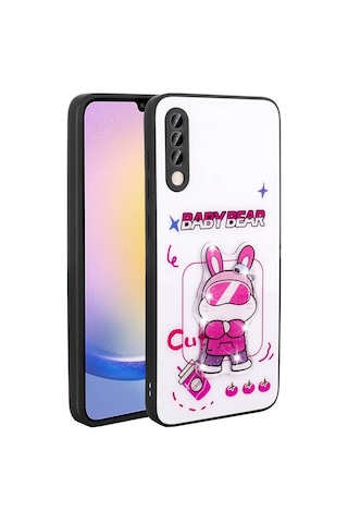 Samsung Galaxy A50 İle Uyumlu Kılıf Parlayan Kabartmalı İkonik Figürlü Silikon Kapak