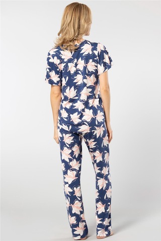 Türen 3606 Kadın Kısa Kollu Pijama Takımı-lacivert Lacivert