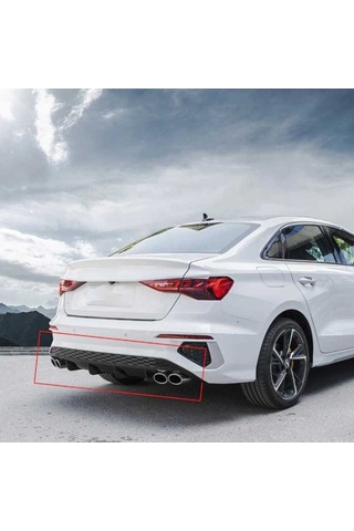 Audi A3 Sedan Uyumlu Yedek Parça Difüzör 2021+ Sağ Sol Çift Çıkı
