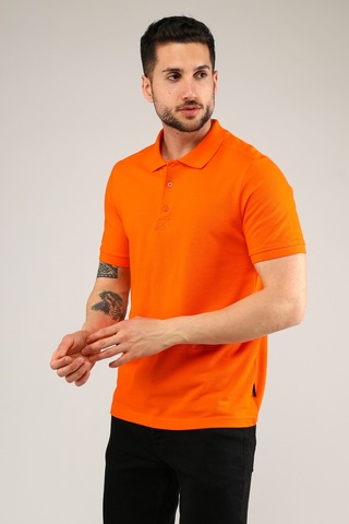 Uniprom Polo Yaka Tişört %100 Pamuk Turuncu Erkek Turuncu