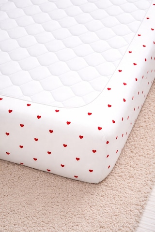 %100 Pamuk Lastikli Bebek Çarşafı + Yastık Kılıfı Park Yatak 60x120 70x110 70x120 Uyumlu Kalp