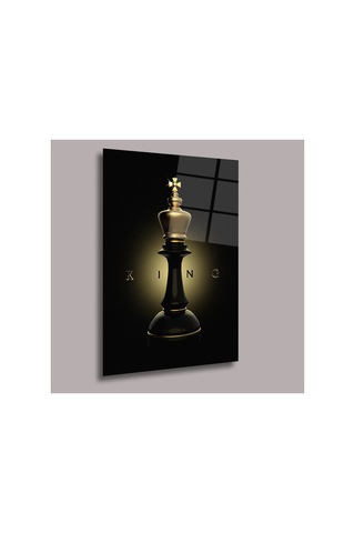 King Santraç İllüstrasyon Cam Tablo Pct0718 Modern Dekorasyon Temalı Dekoratif Duvar Tablosu, Salon, Ev Ve Ofis Dekoru,