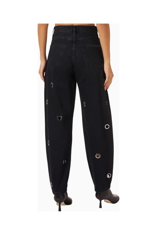 Frame The Narrow Grommet Jean, Organik Denim Ve Modern Metal Detaylı Tasarım Siyah