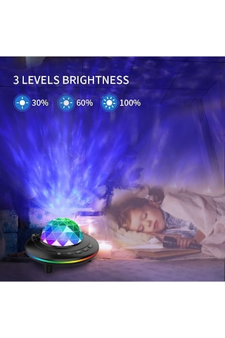 Galaxy Bluetooth Hoparlör Gece Lambası-müzik Senkron Led Yıldız Projektör-uzaktan Kumandalı Çok Renkli