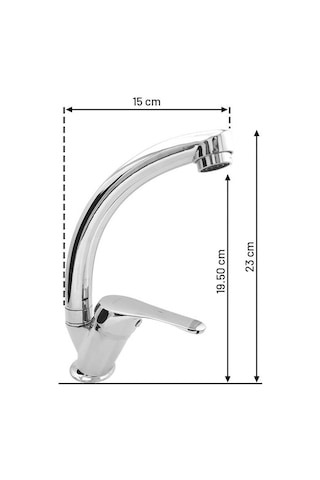 Nuss Kuğu Lavabo Aç-Kapa Lavabo Bataryası 40'lık Kartuş Krom