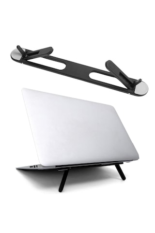 Lunaev 2 Kademeli Katlanabilir Laptop Standı Kendiliğinden Güçlü Yapışkanlı, Ergonomik Tablet Yüks