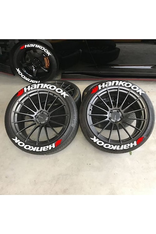 Motosiklet & Araç Hankook 3d Oto Lastik Jant Yazısı Şerit Sticker Arma Oto Sticker 4 Adet 2.5 Cm
