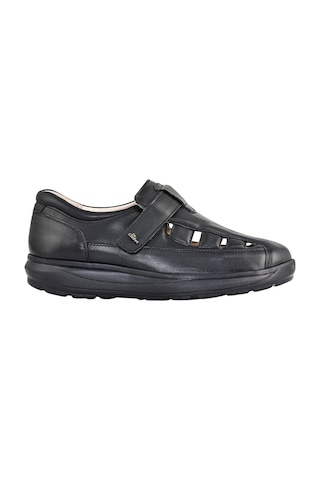 Dr Comfort Dr.comfort Dr.7100 Erkek Ortopedik Sandalet Rocker Bottom Tabanlı El Yapımı Vejetal Deri Siyah