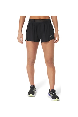 Asics Metarun Splıt Short Kadın Siyah Beyaz Şort 2012c858-001 Siyah Beyaz