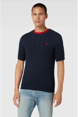 Polo Ralph Lauren Yuvarlak Yaka Saç Örgü Triko Lacivert