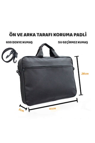 10lu Blşm Kb-çnt34 15,6ınch Siyah Kumaş Notebook Çanta 600denye