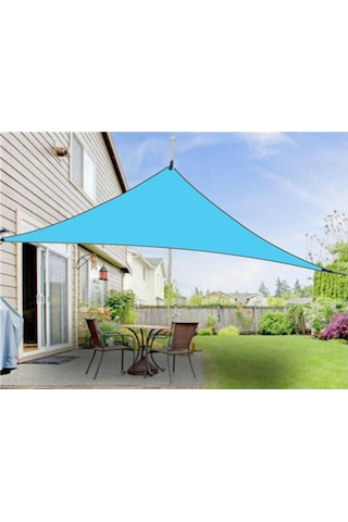 Açık Güneşlik Üçgen Gökyüzü Ekranı Basit Güneş Koruma Gölgelik, Boyut: 4x4x4m Rastgele Renk Çok Renkli